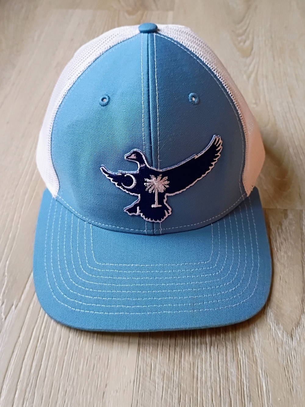 Richardson 112 Carolina Blue South Carolina Palmetto Duck Trucker Hat Snapback